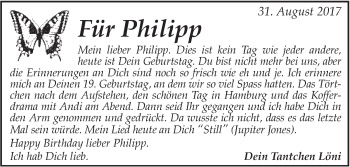 Traueranzeige von Philipp  von Marbacher Zeitung