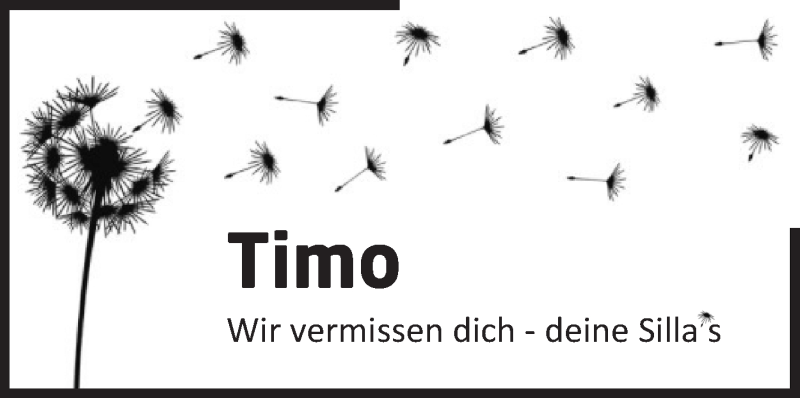  Traueranzeige für Timo  vom 27.09.2017 aus Marbacher Zeitung