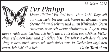 Traueranzeige von Philipp  von Marbacher Zeitung