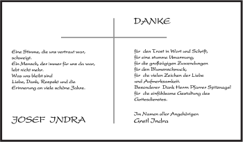 Traueranzeige von Josef Indra von Marbacher Zeitung