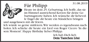 Traueranzeige von Philipp  von Marbacher Zeitung