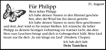Traueranzeige von Philipp  von Marbacher Zeitung