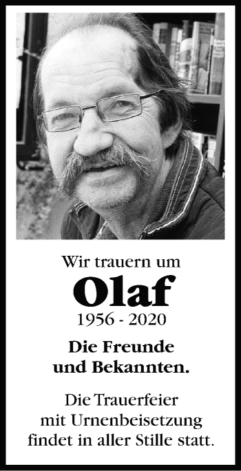 Traueranzeige von Olaf  von Marbacher Zeitung