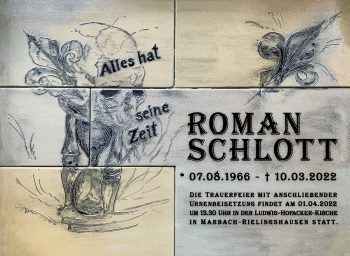 Traueranzeige von Roman Schlott von Marbacher Zeitung