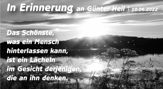 Traueranzeige von Günter Heil von Marbacher Zeitung