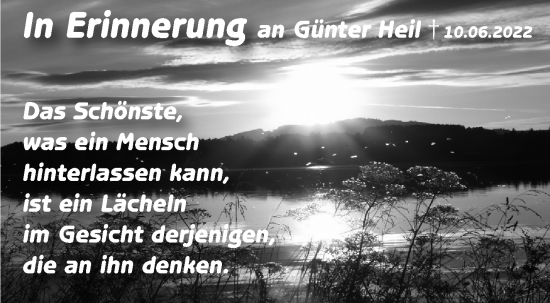 Traueranzeige von Günter Heil von Marbacher Zeitung