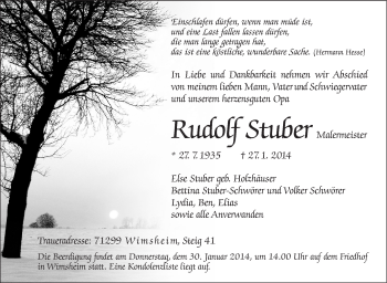 Traueranzeige von sowie affe Anverwanden von Leonberger Kreiszeitung / Strohgäu Extra