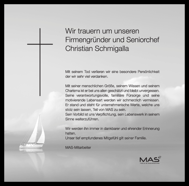  Traueranzeige für Christian Schmigalla vom 25.08.2015 aus Leonberger Kreiszeitung