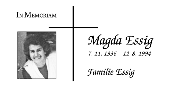 Traueranzeige von Magda Essig von Leonberger Kreiszeitung / Strohgäu Extra
