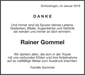 Traueranzeige von Rainer Gommel von Leonberger Kreiszeitung / Strohgäu Extra