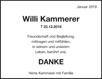 Traueranzeige von Wilhelm Kammerer von Leonberger Kreiszeitung / Strohgäu Extra