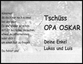 Traueranzeige von Oskar Issler von Leonberger Kreiszeitung / Strohgäu Extra