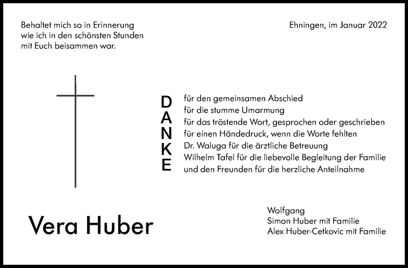  Traueranzeige für für den gemeinsamen Abschied vom 27.01.2022 aus Leonberger Kreiszeitung / Strohgäu Extra