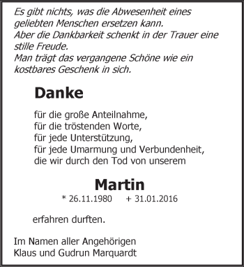 Traueranzeige von Martin  von Kreiszeitung Böblinger Bote