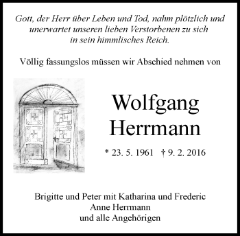 Traueranzeige von Wolfgang Herrmann von Kreiszeitung Böblinger Bote