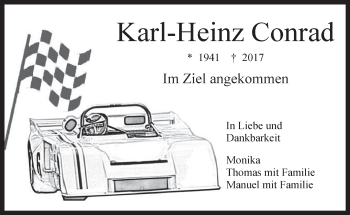 Traueranzeige von Karl-Heinz Conrad von Kreiszeitung Böblinger Bote