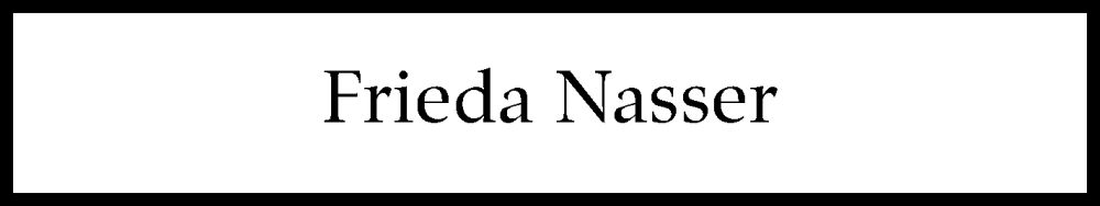  Traueranzeige für Frieda Nasser vom 03.04.2023 aus Kreiszeitung Böblinger Bote