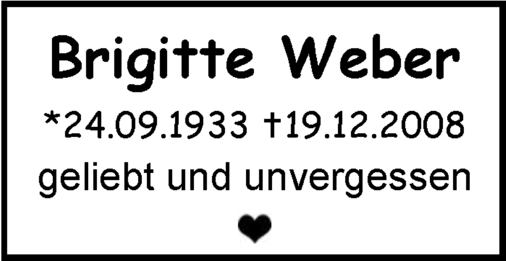  Traueranzeige für Brigitte  Weber vom 19.12.2025 aus Stuttgarter Zeitung / Stuttgarter Nachrichten