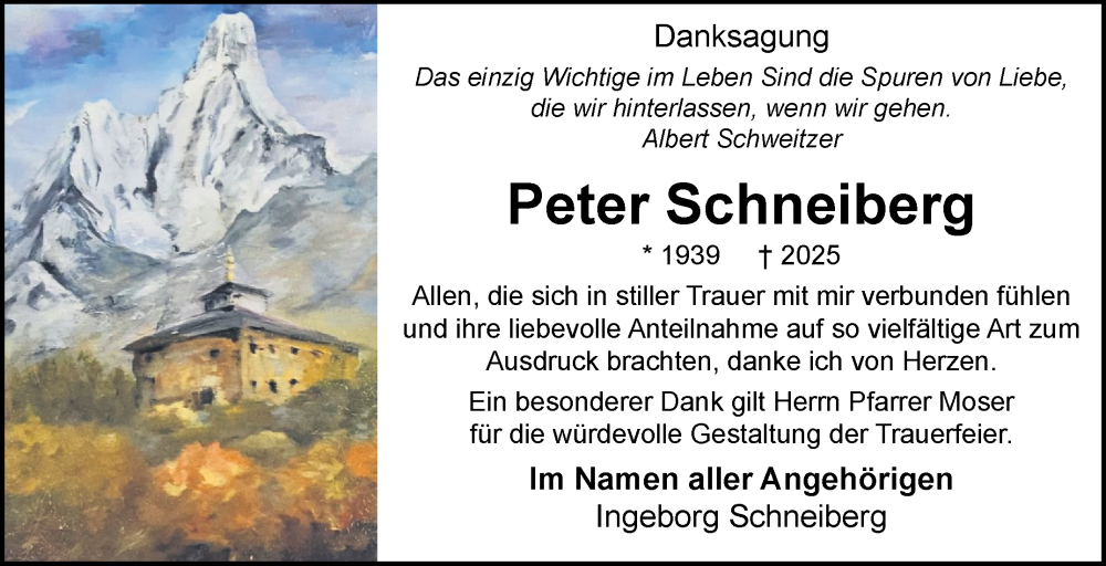  Traueranzeige für Peter Schneiberg vom 11.12.2025 aus Eßlinger Zeitung
