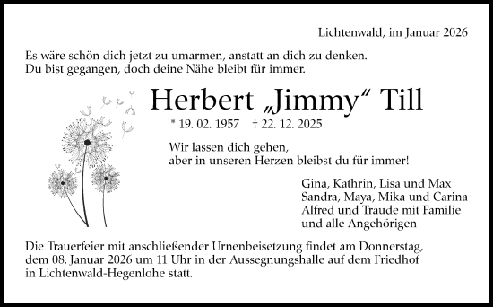 Traueranzeige von Herbert Till von Eßlinger Zeitung