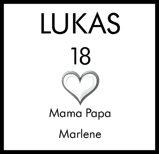 Traueranzeige von Lukas  von Stuttgarter Zeitung / Stuttgarter Nachrichten