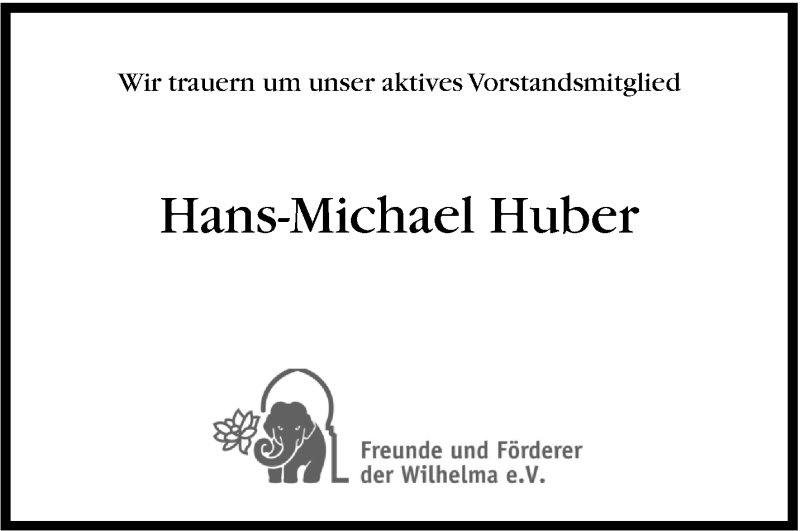  Traueranzeige für Hans-Michael Huber vom 15.12.2012 aus Stuttgarter Zeitung / Stuttgarter Nachrichten