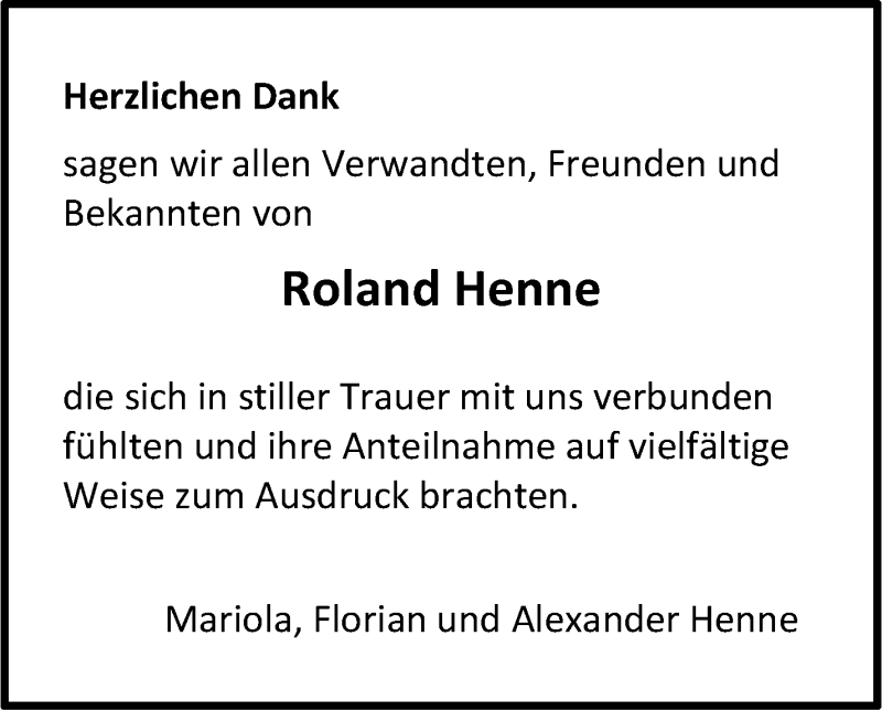  Traueranzeige für Roland Henne vom 30.10.2013 aus Stuttgarter Zeitung / Stuttgarter Nachrichten