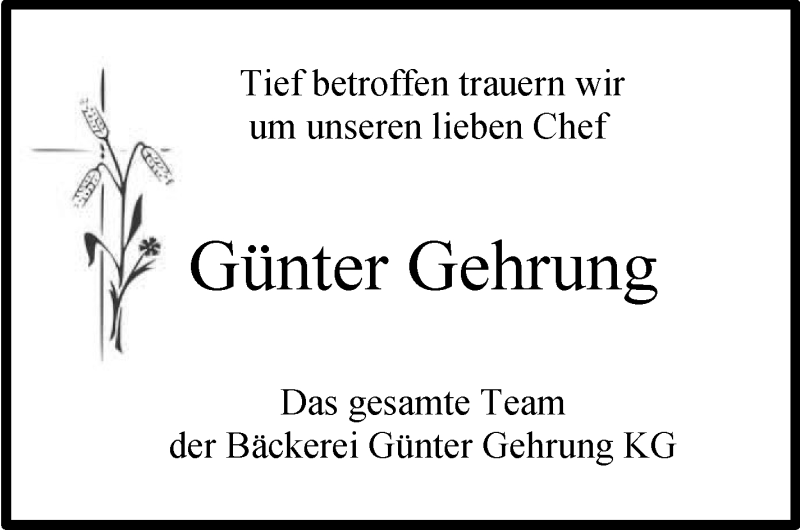  Traueranzeige für Günter Gehrung vom 24.07.2015 aus Stuttgarter Zeitung / Stuttgarter Nachrichten