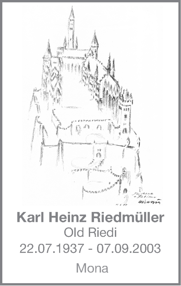  Traueranzeige für Karl Heinz Riedmüller vom 07.09.2015 aus Stuttgarter Zeitung / Stuttgarter Nachrichten