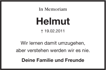 Traueranzeige von Helmut Baiter von Stuttgarter Zeitung / Stuttgarter Nachrichten