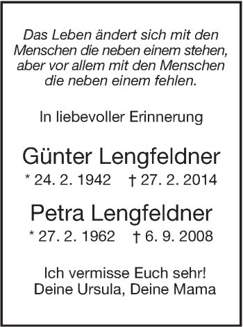 Traueranzeige von Günter Lengfeldner von Stuttgarter Zeitung / Stuttgarter Nachrichten