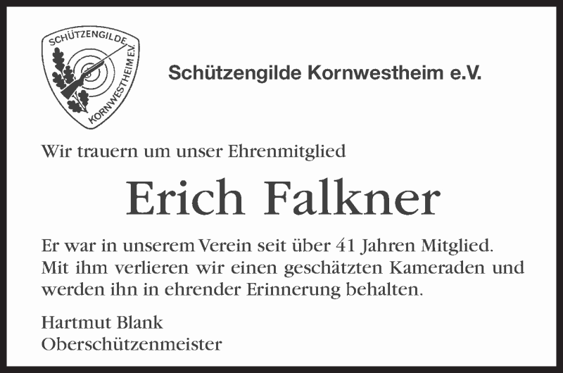  Traueranzeige für Erich Falkner vom 30.01.2018 aus Stuttgarter Zeitung / Stuttgarter Nachrichten