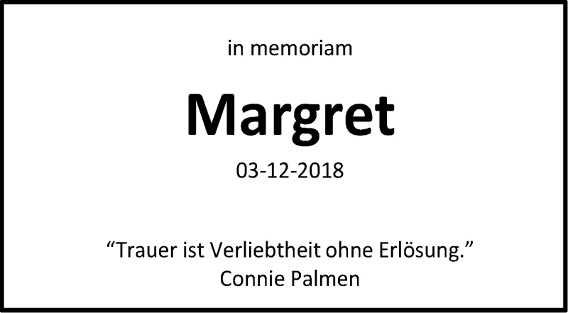  Traueranzeige für Margret Burscheidt vom 03.12.2020 aus Stuttgarter Zeitung / Stuttgarter Nachrichten