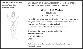 Traueranzeige von Hilde  Müller von Stuttgarter Zeitung / Stuttgarter Nachrichten