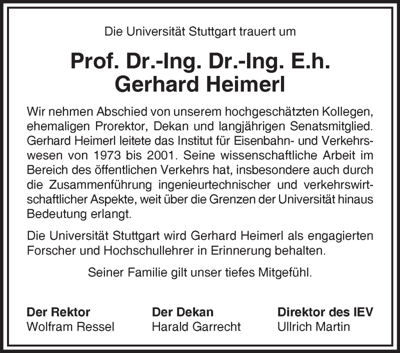  Traueranzeige für Gerhard Heimerl vom 12.06.2021 aus Stuttgarter Zeitung / Stuttgarter Nachrichten
