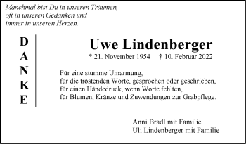 Traueranzeige von Uwe Lindenberger von Stuttgarter Zeitung / Stuttgarter Nachrichten