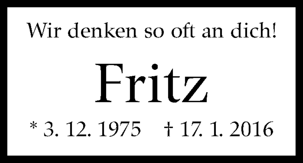  Traueranzeige für Fritz Haag vom 04.12.2023 aus Stuttgarter Zeitung / Stuttgarter Nachrichten
