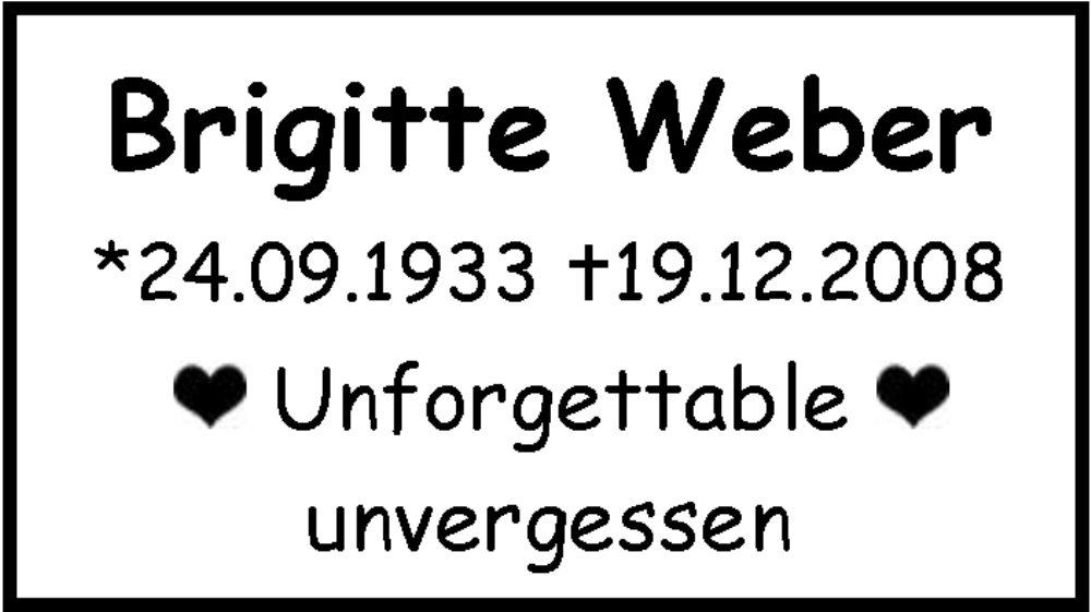  Traueranzeige für Brigitte  Weber vom 19.12.2024 aus Stuttgarter Zeitung / Stuttgarter Nachrichten