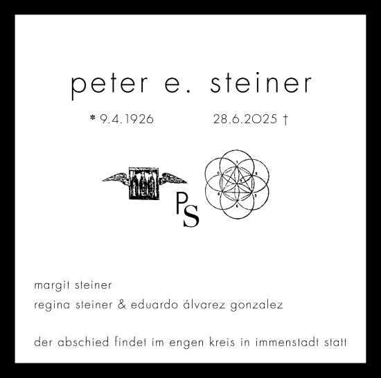 Traueranzeige von Peter Steiner von Stuttgarter Zeitung / Stuttgarter Nachrichten