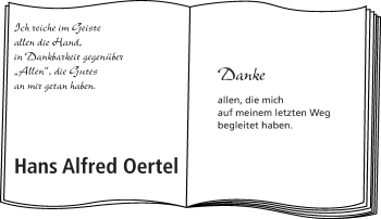 Traueranzeige von Hans Alfred Oertel von Eßlinger Zeitung/Cannstatter Zeitung