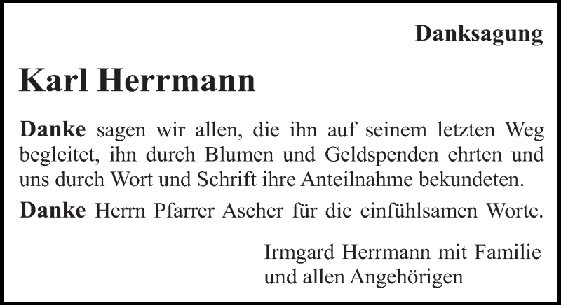  Traueranzeige für Karl Herrmann vom 09.12.2014 aus Eßlinger Zeitung/Cannstatter Zeitung
