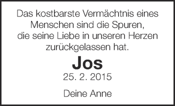 Traueranzeige von Jos van Kesteren von Eßlinger Zeitung/Cannstatter Zeitung