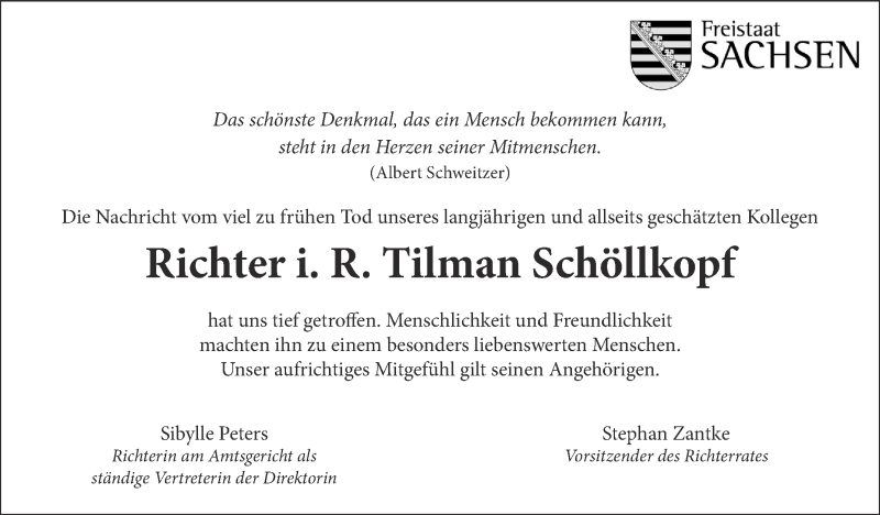  Traueranzeige für Tilman Schöllkopf vom 21.02.2019 aus Eßlinger Zeitung/Cannstatter Zeitung