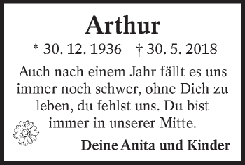 Traueranzeige von Arthur Sauer von Eßlinger Zeitung/Cannstatter Zeitung