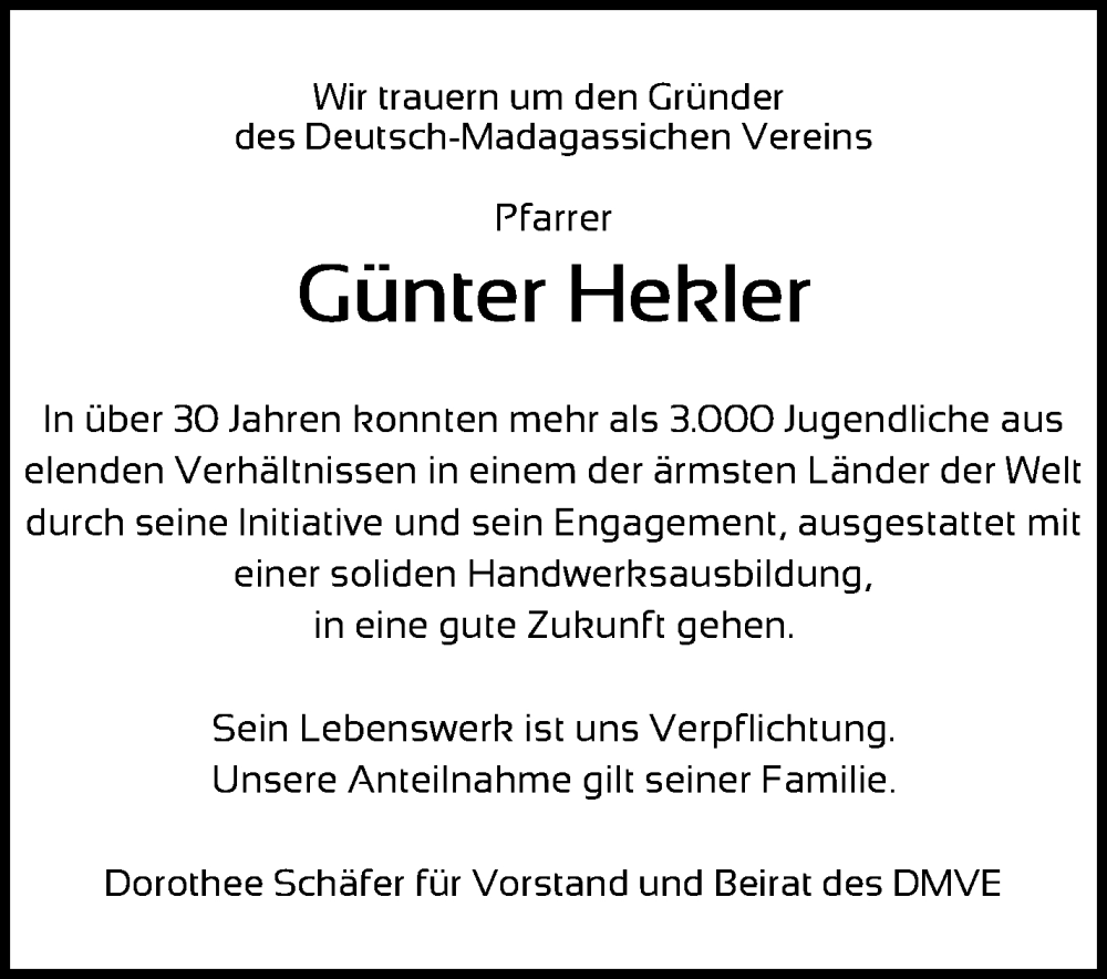  Traueranzeige für Günter Hekler vom 24.08.2022 aus Eßlinger Zeitung/Cannstatter Zeitung