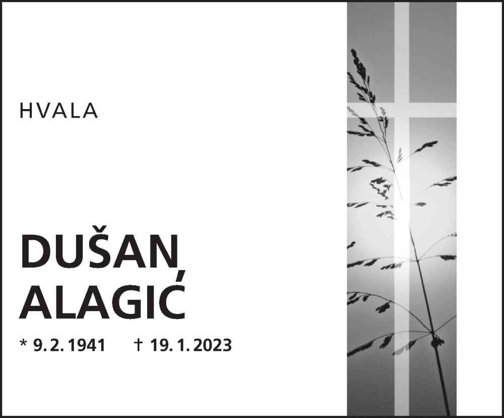  Traueranzeige für Dusan Alagic vom 28.01.2023 aus Eßlinger Zeitung/Cannstatter Zeitung
